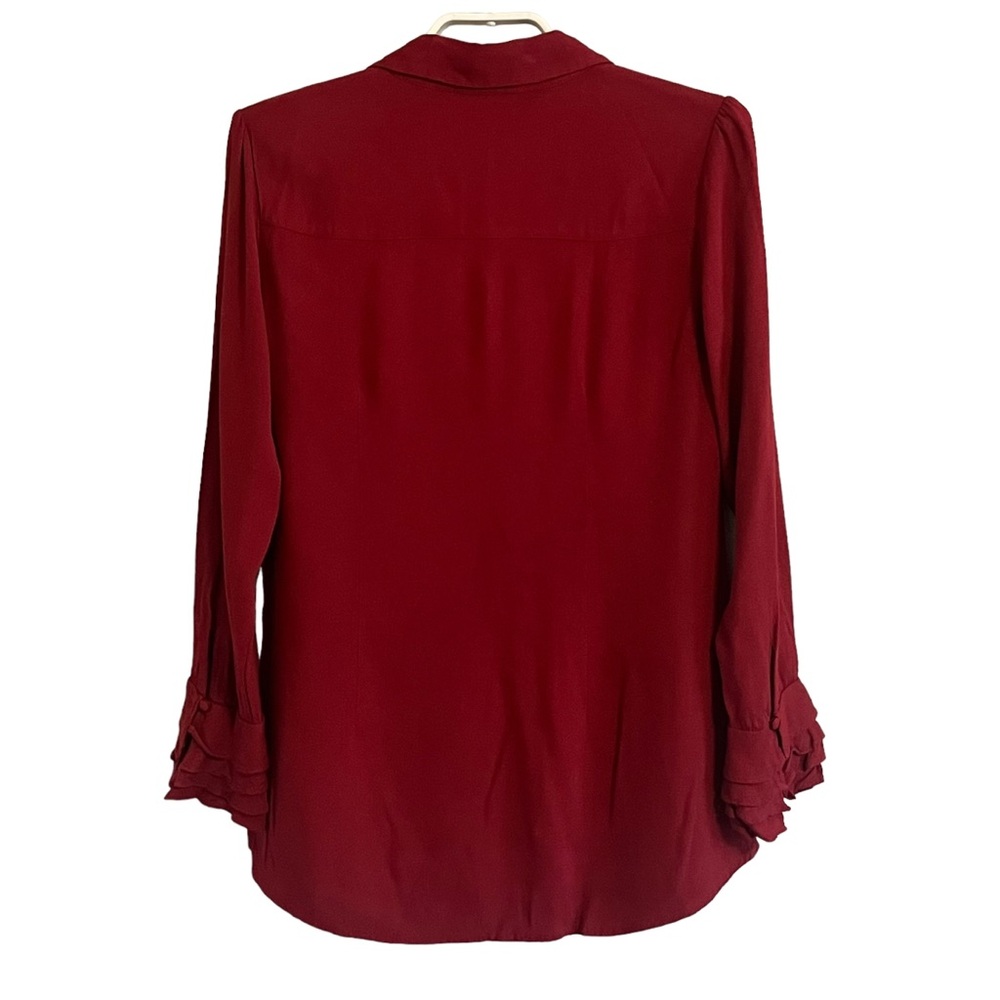 Soft Surroundings Button Down Ruffle Cuff Blouse - image 3
